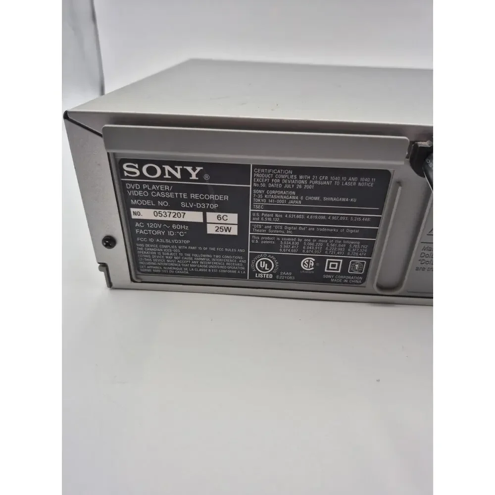 Sony SLV-D370P DVD VHS Combo Player Recorder Hi-Fi with Remote READ DESCRIPTION